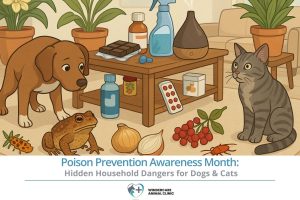 Poison Prevention Awareness Month Hidden Household Dangers for Dogs & Cats