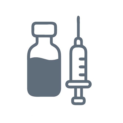 pet vaccinations icon in white circle